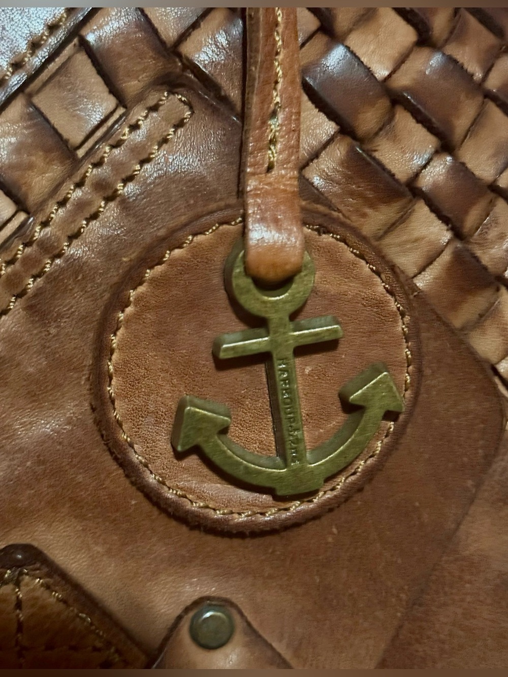 Harbour 2nd Aurora Woven Leather Crossbody Bag (Cognac) - GUC - Picture 8 of 10